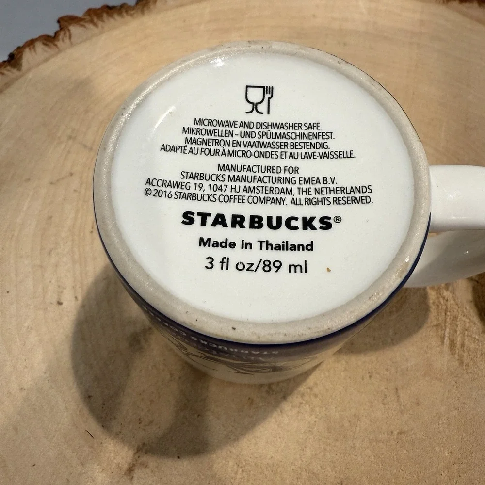 Starbucks Amsterdam and Netherlands 3 oz. Mini Espresso Mugs Demitasse